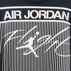 Nike Air Jordan Sweatshirt Men 3XL Black Striped Colossal Flight Jumpman Graphic